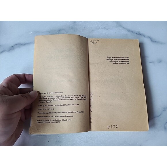 Games People Play By Eric Berne M.D. Paperback - Picture 4 of 10